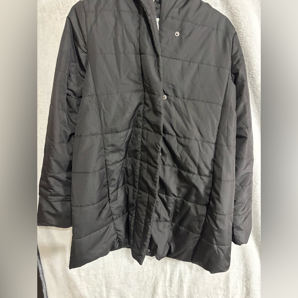Motherhood Maternity Black Quilted Hooded Jacket